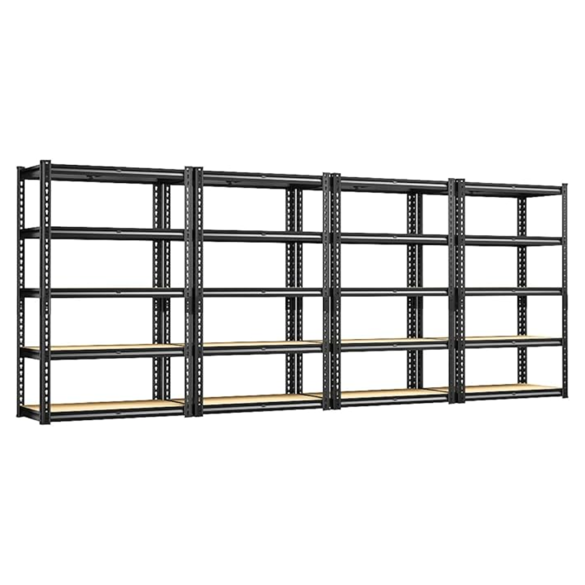 Säädettävä 5-tasoinen metallihylly, maks. 915 kg kuormitus – FlexiRack™