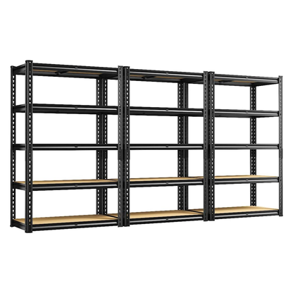 Säädettävä 5-tasoinen metallihylly, maks. 915 kg kuormitus – FlexiRack™